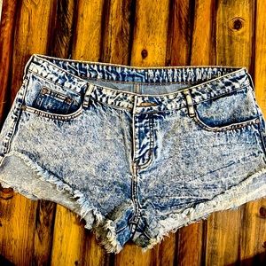 3/$25 Denim jean shorts with button fly